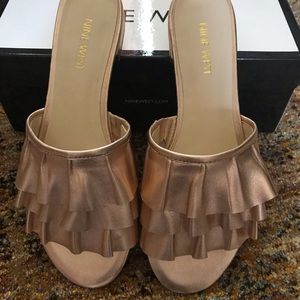 Nine West Leather Rose gold Flats
